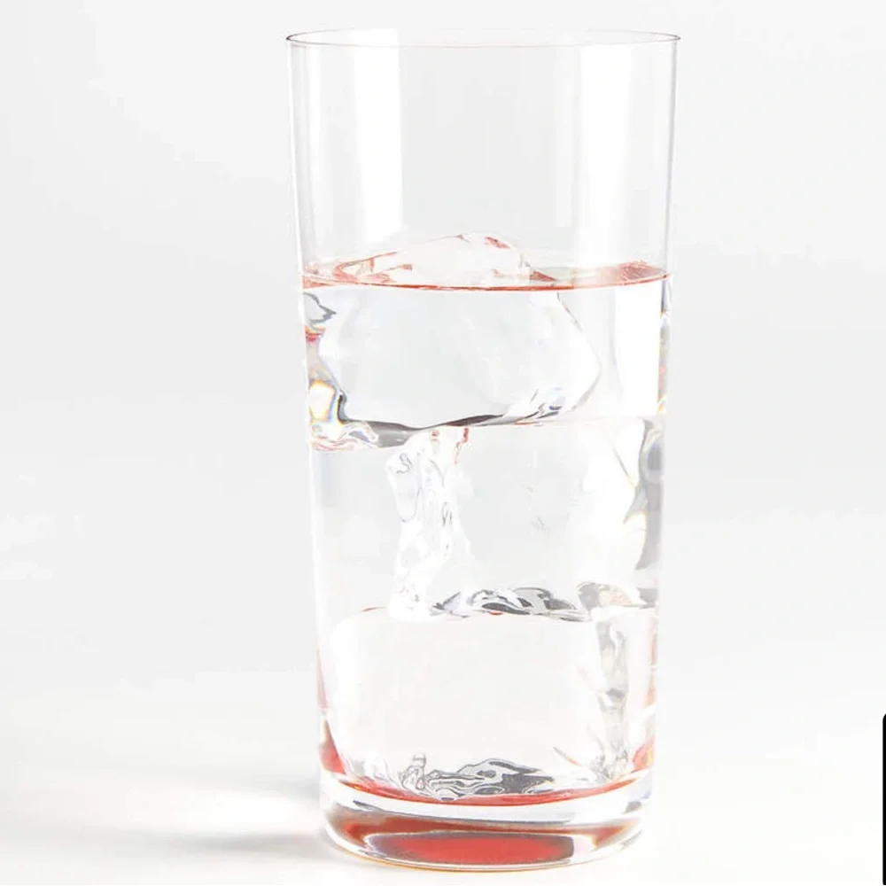 New! Crate&Barrel Prism Turmeric Cooler Highball Glass 18oz